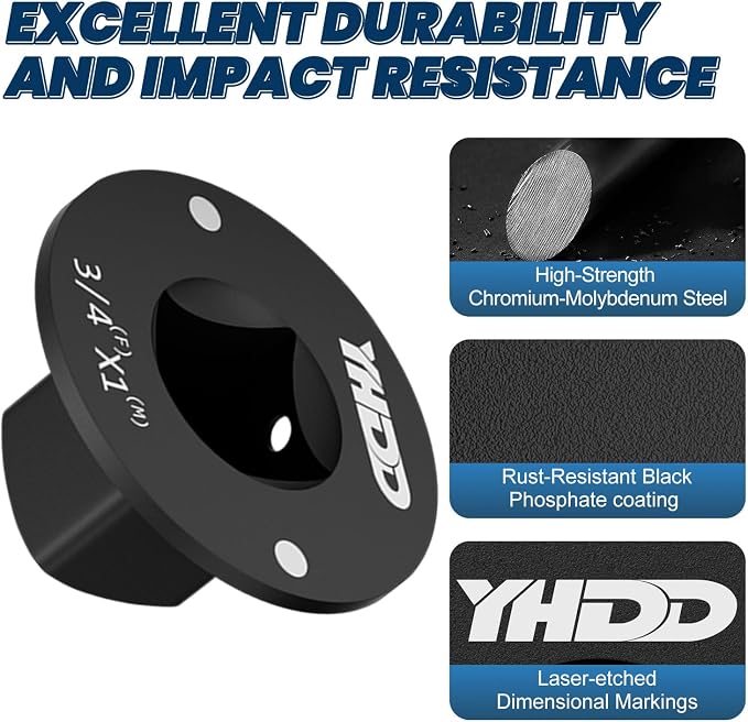 Low Profile Impact Socket Adapter Set, Drive Ratchet Adapter Set 1" to 3/4", 3/4" to 1/2", 1/2" to 3/8", 3/8" to 1/4" Magnetic Design, Works with Sockets/Wrenches/Cordless Drills 4PCS