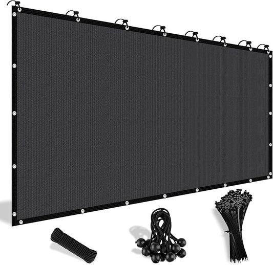 Shade&Beyond Customized Size 90% Sun Shade Cloth with Grommets, 10' X 12' Pergola Shade Cover Canopy, Mesh Tarp Sun Screens for Patio, Outdoor, Garden, Backyard, Dark Gray, GN04