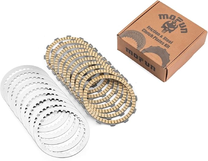 Mofun Extra Plate Friction Steel Plates Clutch Kit Compatible with Harley Softail Touring Street Glide Dyna Trike Twin Cam 1998-2017 Evolution 1340 1998-1999 Replace of P/N 37980-10 307-30-10013 19PCS