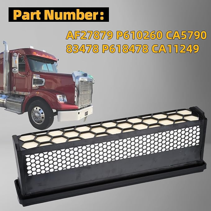 High Flow Engine Air Filter Compatible with Freightliner Cascadia 2008-2017,122SD 2014-2016,Coronado 2010-2016 Replaces AF27879 CA5790 83478 P618478 CA11249 LAF6260