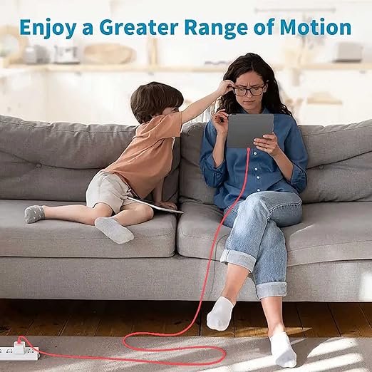 60W USB-C to USB-C Cable 10FT 2Pack, Long Fast Charging Cord Compatible with Apple MacBook Pro/Air, iPad Pro, Samsung Galaxy S23/S22/S21 Ultra and Type-C Car Charging (Red)