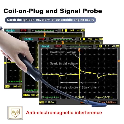 Hantek Signal Probe Coil-on-Plug HT20COP, Automotive Diagnosis Probe Waveform of Automobile Engine 2M BNC Probe