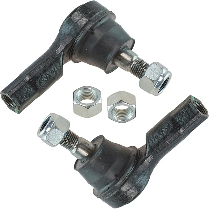 TRQ Front Outer Tie Rod Set 2 Piece Compatible with 1994-1997 Ford Aspire 2001-2005 Kia Rio