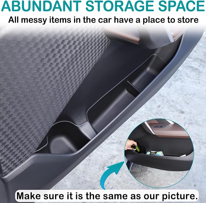 Ront/Rear Row Door Side Storage Box Compatible with BMW X1 iX1 / 2024 BMW X2 iX2 2022-2024 Armrest Phone Container Door Organizer ABS Tray Insert Glove Pallet Accessories (Back door)