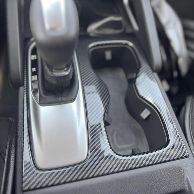 Carbon Fiber Gear Shift Panel Cover Compatible with Nissan Frontier 2022-2026