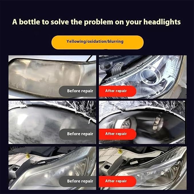 Lanenow Automotive Headlamp Restoration Kit, Removes Yellowing & Oxidation, Extremely Hydrophobic, Maximum Gloss & Shine for All Vehicles