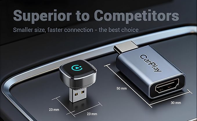 Wireless CarPlay Adapter for iPhone & Android Auto Adapter, Convert Wired to Wireless CarPlay Dongle,Dual-Band 5.8G WiFi+Bluetooth 5.4, Plug&Play, Compatible iOS10+ & Android11+