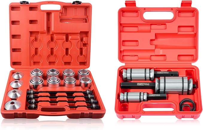 DAYUAN Pull and Press Sleeve Kit Bundle with Upgraded 3 Pcs 1-1/8 inch to 3-1/2 inch Exhaust Pipe Expander Tool Set