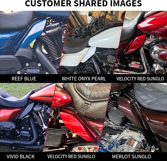 Color - Matched Mid Frame Air Deflectors Heat Shield, Perfectly Fit for Harley Touring Models 2009-2026 Purple Abyss Denim