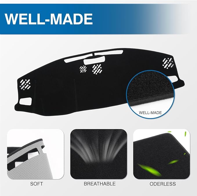 KUST Black Dash Cover for Jeep Grand Cherokee 4XE 2022-2025 2026 Non-Slip Dashboard Cover Interior Accessories for Jeep Grand Cherokee 4XE Custom Fit Dashboard Mat Sunshade Windshield No Glare