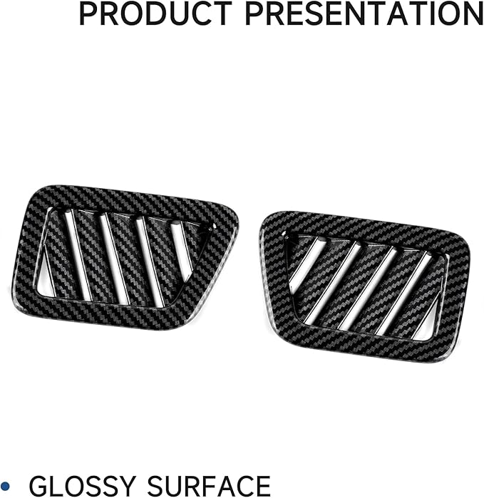 Car ABS Carbon Fiber Sticker Side Air Vent Outlet Cover Interior Trim Decal for Chevrolet Colorado/GMC Canyon 2023 2024 2025 2026 Accessories