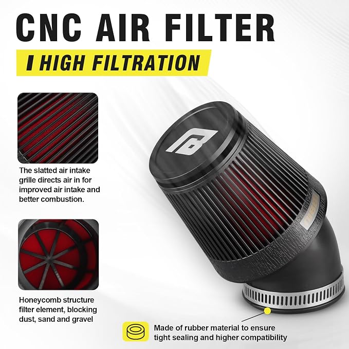 NIBBI 28mm Carburetor with CNC 48mm Air Filter kit,PE28FL Carburetor fit for 230cc Dirt Bike,Perfect for SSR250 Apollo250 Xpro250