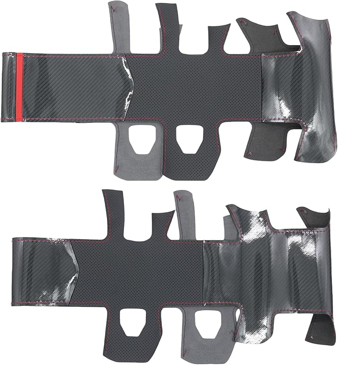 MEWANT Hand-Stitched Steering Wheel Cover Wrap for Dodge Ram 1500 2019-2023 Steering Wheel Accessories for Dodge Ram(Backsides Without Buttons)