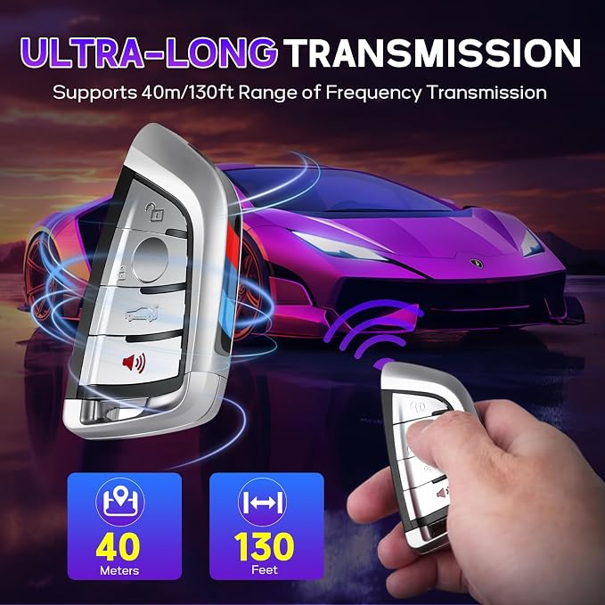 Autel IKEY Razor Programmable Smart Key 2024 Key Fob for BMW Key Creation 4 Buttons Ultra-Long Range OE Quality 700+ Vehicles Car Key Replacement Programmed with Autel KM100 IM508 IM608