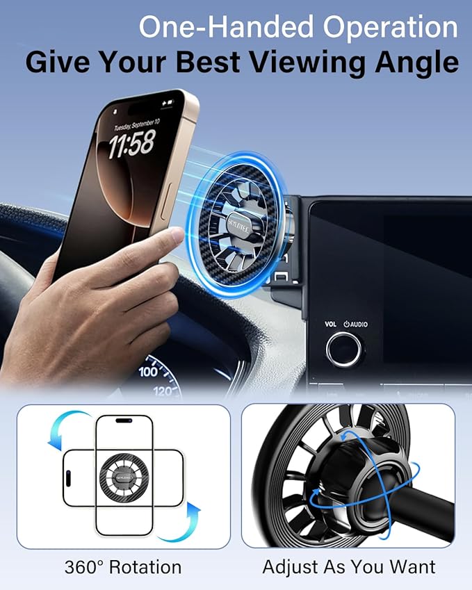 Phone Mount for 2022-2025 Chevrolet Chevy Silverado 1500/GMC Sierra Accessories 13.4-inch Screen Fixed Clip, Automobile Cradles Magnetic Phone Holder Compatible with MagSafe, Magnets Cell Phone Base