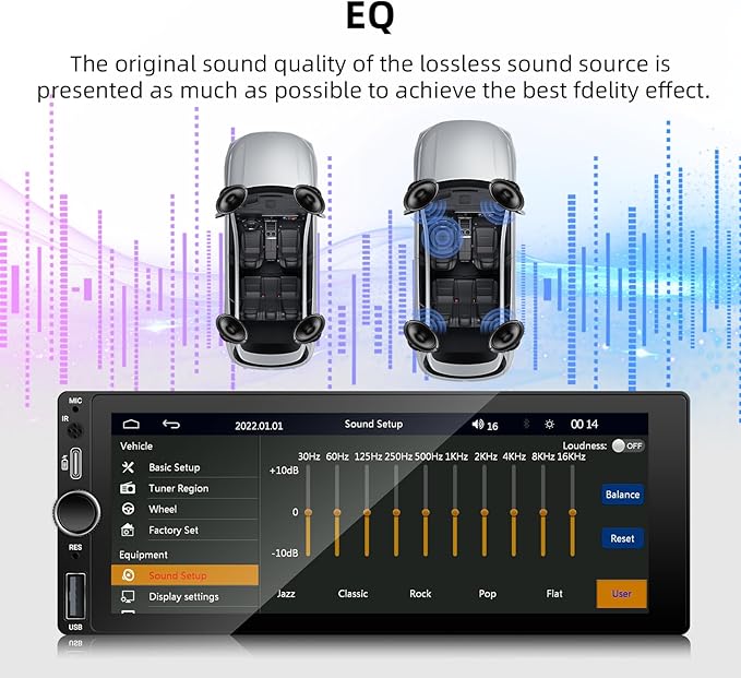 [Type-C&USB] Carplay Screen for car,Single-Din-Car-Radio with Wireless Apple-Carplay & Android-Auto,6.86 Inch Car Radio Touchscreen,Bluetooth Handsfree, Backup Camera, FM
