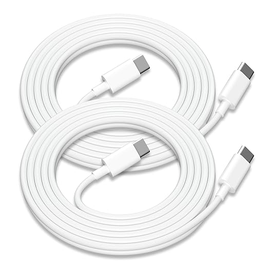 USB C to USB C Charging Cable for Apple 2Pack 6ft,Long Type C to C Fast Charger Cord,for iPhone 17/Air/16/16e/15/Pro/Plus/Pro Max,for MacBook Pro/Air,for iPad Pro12.9/11in,Air 4/5,Mini 6/7 60W