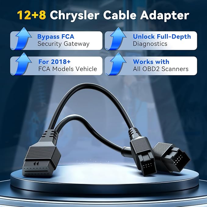 THINKCAR OBD2 Scanner with 12+8 Pin Connector, ThinkScan Plus S7 ABS,SRS,ECM,TCM,BCM,AC,IC System Diagnostic Scan Tool with 5 Special Services Options, Cover 94 Car Brands Code Reader, FCA AutoAuth
