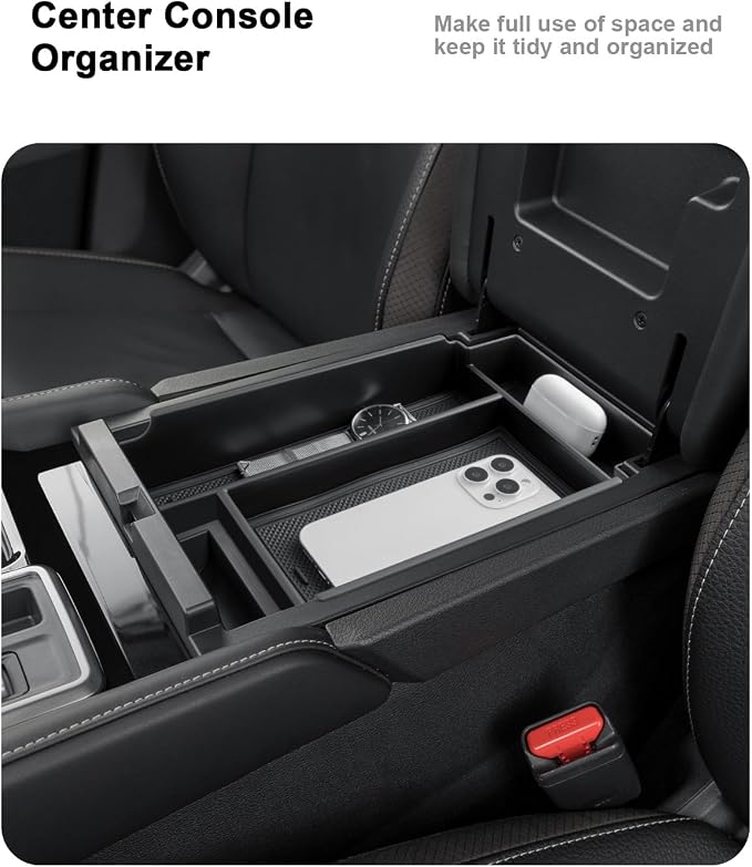 ECOZEN 2026 Pathfinder Center Console Organizer - 2 Pcs Armrest Box Organizer + Lower Console Organizer Tray Set For 2022-2025 2026 Nissan Pathfinder(S/SV/SL/Rock Creek/Platinum) Accessories