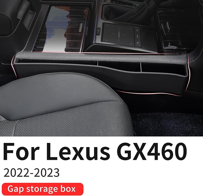 Suitable for 2010-2023 Lexus GX460 Seat Gap Storage Box Lexus 400 Central Control Storage Box Modification (2022-2023 Black-copilot)
