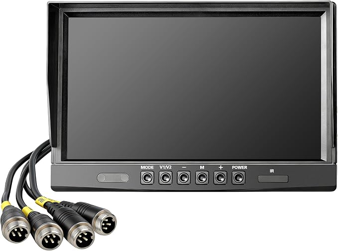10.1-inch Single Monitor with Four Camera Interfaces, Compatible with Model Y4 Backup Camera System. Please Consult The Seller to Confirm Compatibility Before Purchase. (Model: Y4M)