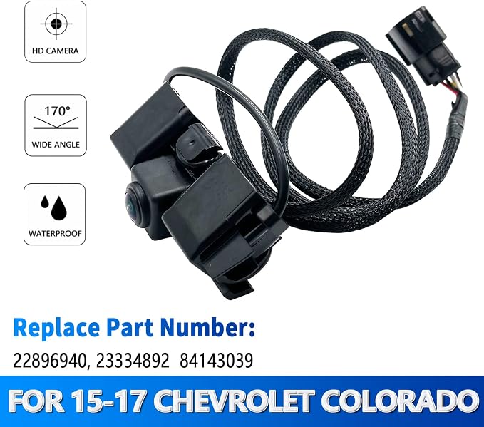 Rear View Backup Camera Compatible with Chevy Colorado 2017 2018 2019,GMC Canyon 2015 2016 2017 2018 2019,Reversing Back Up Camera Replaces 84143039 22896940