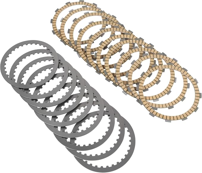19pcs Twin Cam Extra Plate Friction Steel Clutch Kit Compatible with Harley Davidson Touring, Softail, Dyna, Trike twin cam models 99-17,Evolution 1340 models 98-99 Replace#37980-10