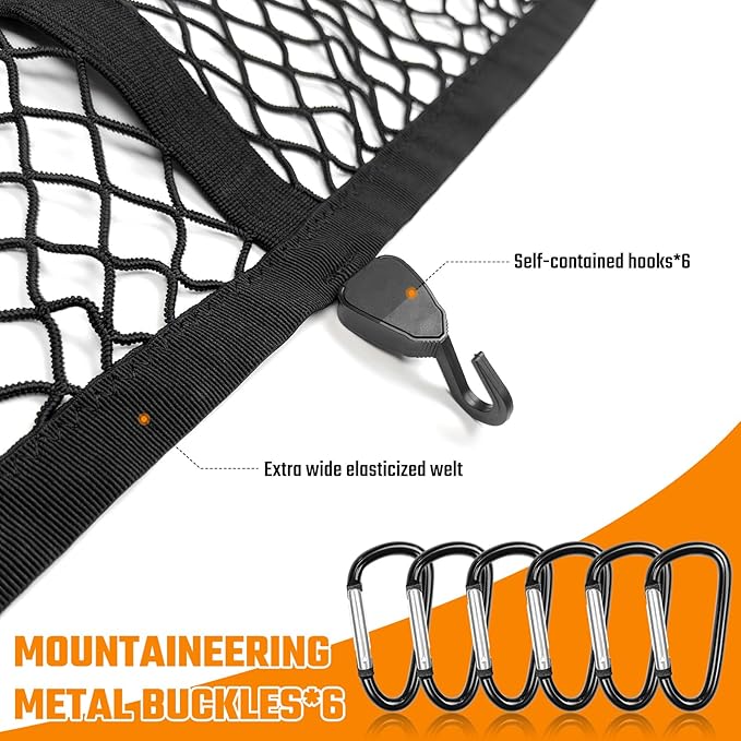 Truck Bed Mat and Cargo Net Compatible with 2020-2025 Jeep Gladiator 5FT Truck Bed Replacement, Truck Net TPE Cargo Bed Liner All Weather Cargo Mat for Jeep Gladiator Accessories