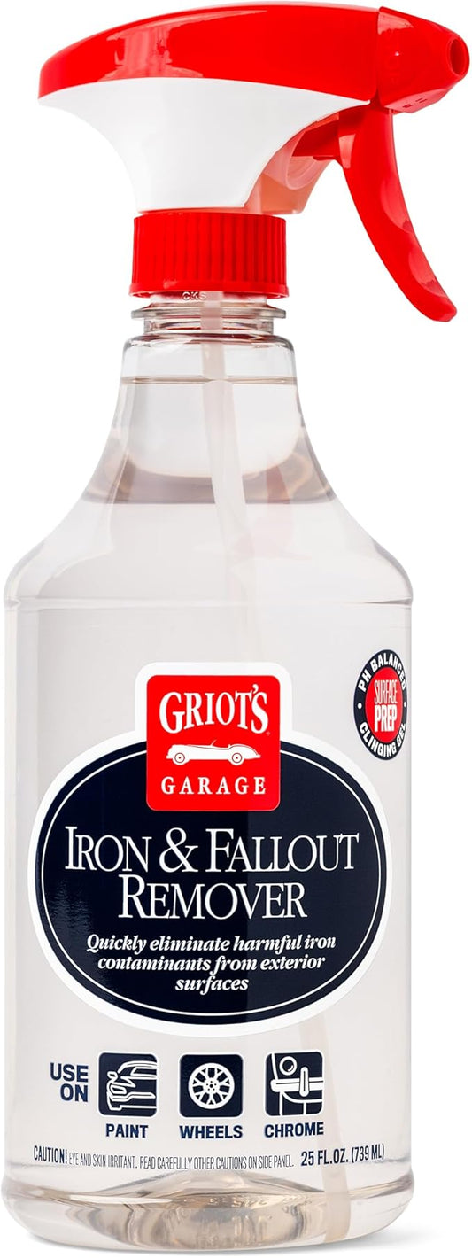 Griot's Garage Iron and Fallout Remover for Car Detailing and Cleaning, Remove Rust, Embedded Debris and Fallout from Multiple Exterior Surfaces 10847, 25oz
