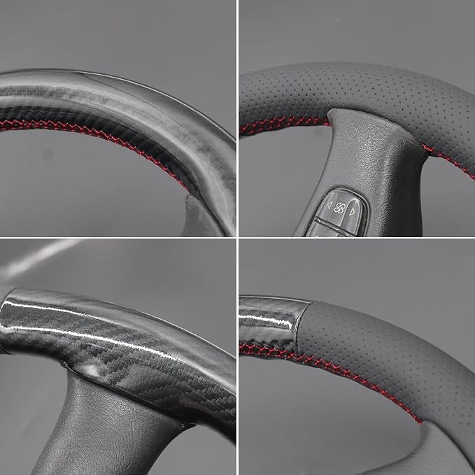 MEWANT Steering Wheel Cover for Chevy Silverado 1500/2500/3500 2003-2006 / Silverado 1500 2500HD 3500 Classic 2007 / Trailblazer 2002-2009 Hand-Stitched Steering Wheel Wrap