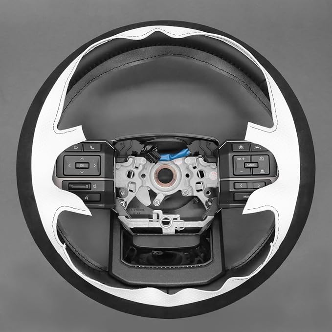 MEWANT Hand Stitch Steering Wheel Cover for Toyota Land Cruiser 2024-2026, Custom Fit DIY Wrap Interior Accessories