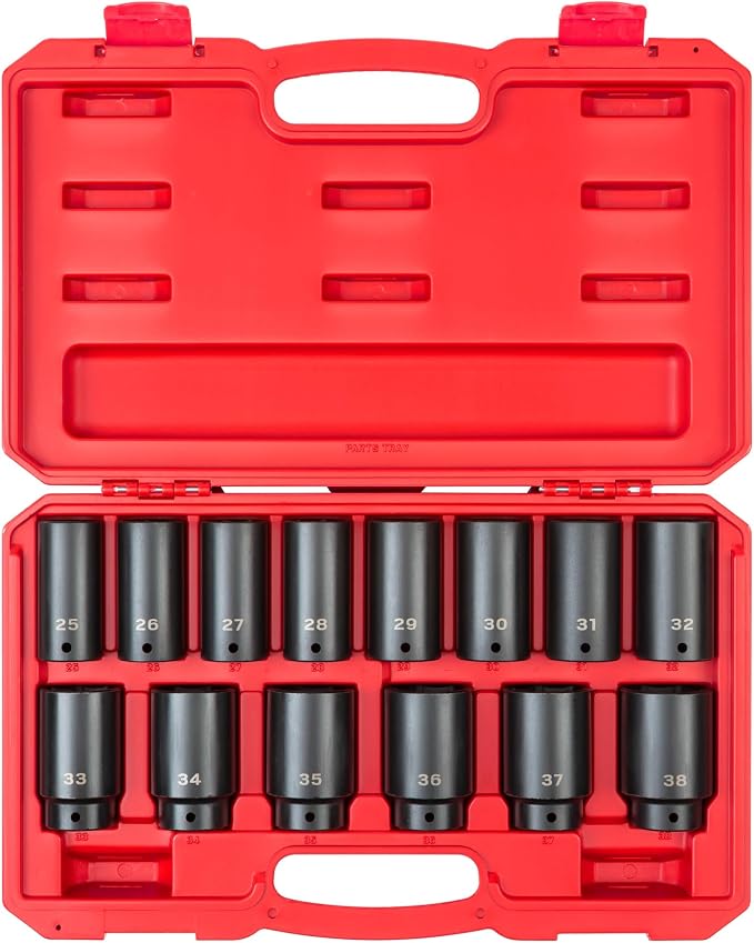 TEKTON 1/2 Inch Drive Impact Socket Set, 14-Piece | SID92333