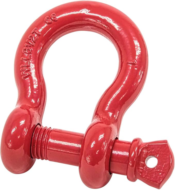 Mytee Products 1" Anchor Shackle Forged Carbon Steel w/Alloy Screw Pin WLL # 8.50 Tons (17,000 lbs) | Double Rust Protection Heavy Duty D Ring Shackle for Towing, Rigging & Vehicle Recovery (4 Pack)