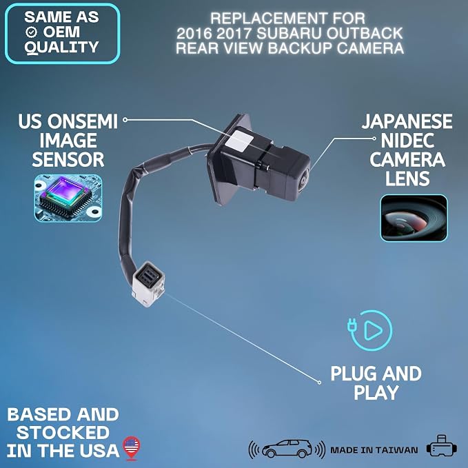 Backup Camera Replaces for 2016 2017 Subaru Outback OE Part # 86267AL50A