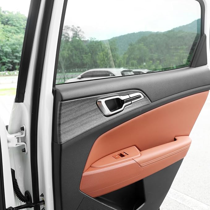 Car Interior Door Frame Cover Trim Sticker Door Lock Button Decor Trim Compatible with Kia Sportage 2023-2026 Accessories (Wood Grain Style)