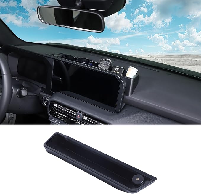 Car Center Console Dash Organizer Compatible with Toyota Land Cruiser 250 Prado LC250 J250 2024 2025,ABS Dashboard Tray Storage Box Interior Accessories