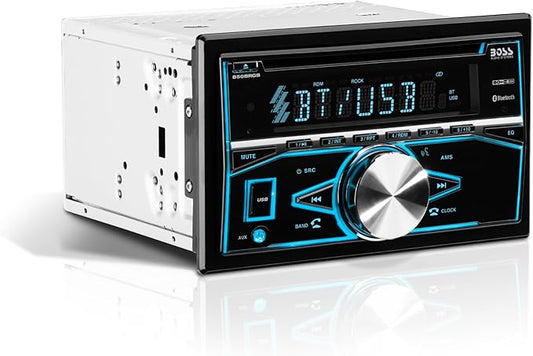 BOSS Audio Systems 850BRGB Car Stereo - Double Din, Bluetooth, Aux In, USB, CD DVD Player, AM/FM Radio Receiver, Multi Color Illumination