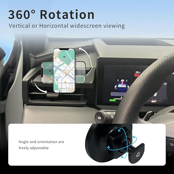 Car Phone Mount for Toyota RAV4 2026,Vehicle-Specific Magnetic Driver-Side Air Vent Phone Holder,MagSafe Compatible 360° Rotating Cell Phone Mount for Hands-Free Driving,RAV4 Interior Accessories