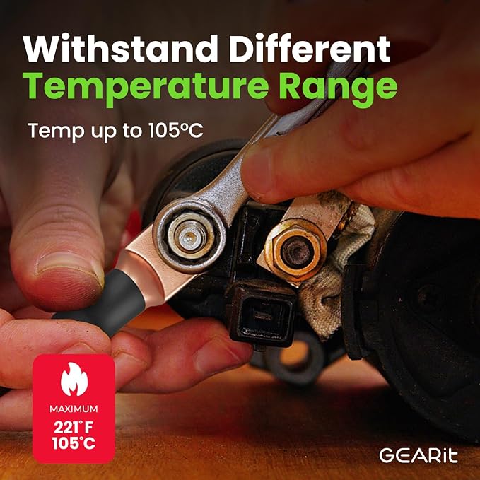 GEARit 4 Gauge Wire 10 ft Red, 4 AWG Battery Cable CCA, Copper-Clad Aluminum Power Cable for Car Audio Amp, Automotive, RV