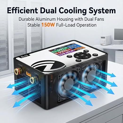EL15 DC Electronic Load, 150W 60V 12A Programmable Constant Current Load Tester Compatible with Battery Capacity Testing & Power Supply R&D