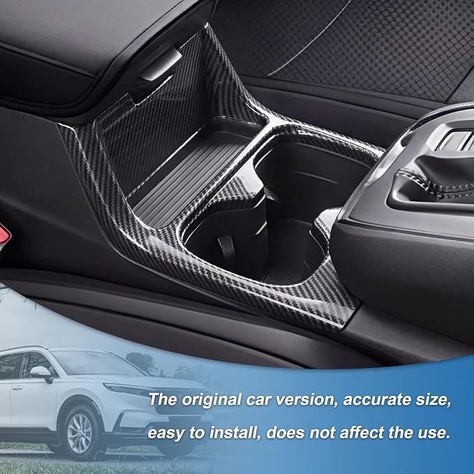 Carbon Fiber Center Console Cup Holder Cover Compatible with 2023-2026 Honda CR-V CRV