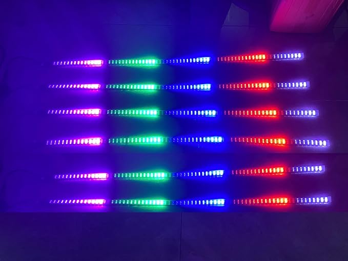6PCS Triple Row Treble Rolls LEDs RGB Dream Color Chasing Flow Chaser Light Strips APP+Remote for Vehicle Car Truck Slingshot Slingtoys Ryker Spyder (6PCS 3FT Triple Row Chasing Light Strips)