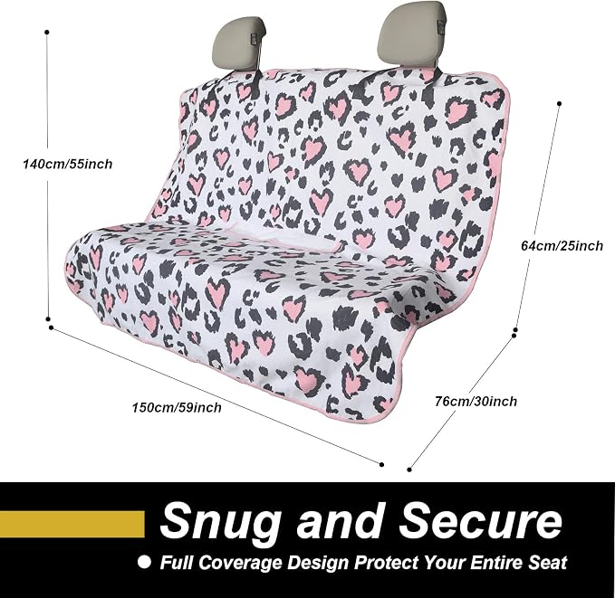 Car Seat Cover Protector Front Seats,for Gym Workout,Running,Swimming,Beach and Hiking,Waterproof Sweat Towel Bucket Seat Covers for Trucks SUV Jeep (Leopard Print)