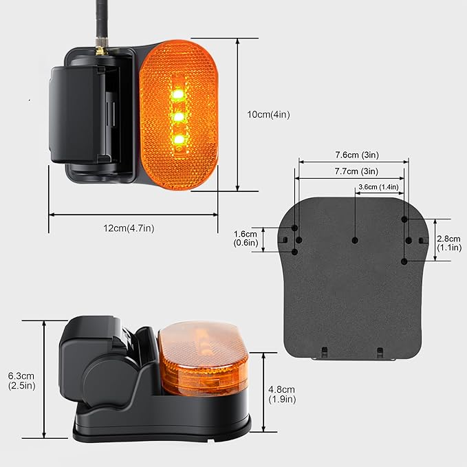 Haloview BTC125R Byte Tango Vertical Side Marker Light Cameras for RVs