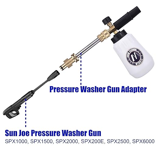 M MINGLE Foam Cannon, Foam Cannon Orifice Nozzle Tips and Foam Maker, Replacement Parts for Sun Joe SPX Series Pressure Washer