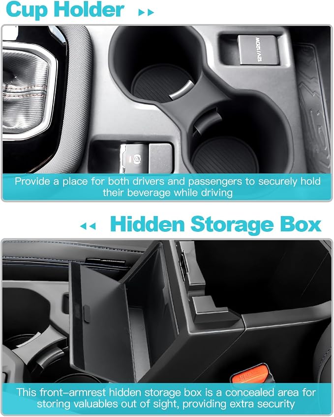 CDEFG 4Pcs for 2025 Subaru Forester Center Console Organizer, for 2025 Subaru Forester Touring Limited Sport Premium Accessories Middle Console Armrest Storage Box(Not for 2025 Models)