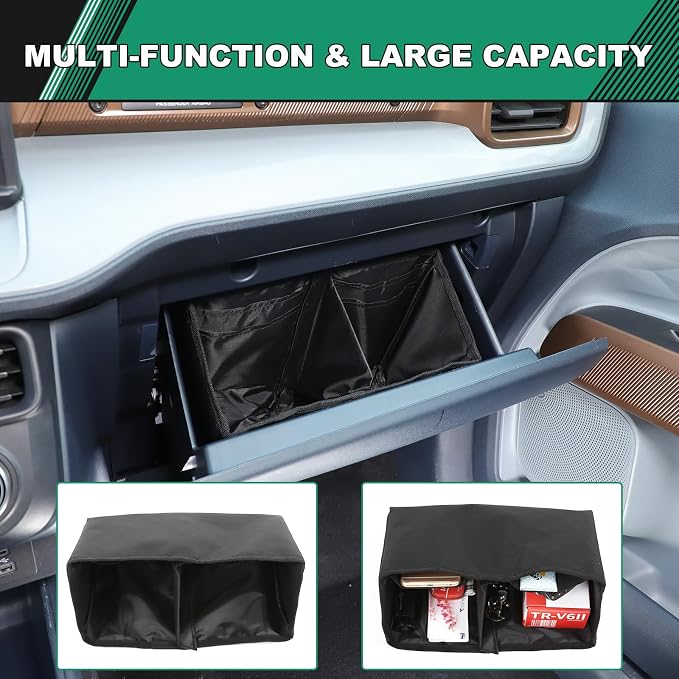 Lcojicep Co-Pilot Glove Box Dividers Organize Compatible Compatible with Ford Maverick 2022-2025 Passenger Side Glove Divider Box Storage Bag Compartment Partition Insert Tray Accessories