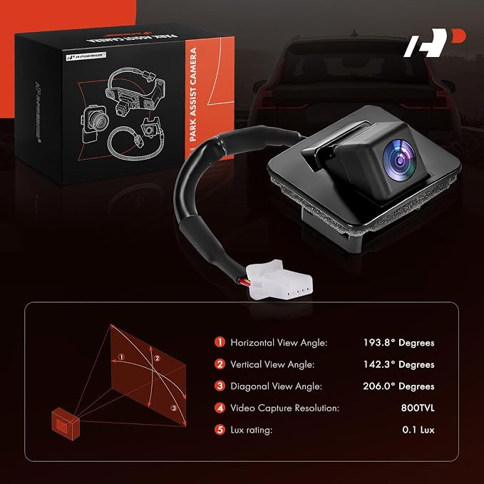 A-Premium Rear View Backup Camera Compatible with Mazda | Parking Camera for 2014 2015 2016 3 Sedan - Replace# BHN167RC0A