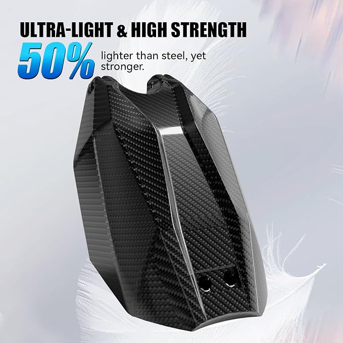 Funparts Real Carbon Fiber Battery Cover for Talaria Sting R MX4, Electric Dirt Bike Battery Guard Protect Warp for Talaria Sting MX4 MX3, High Strength Natural Lluster Colorfast