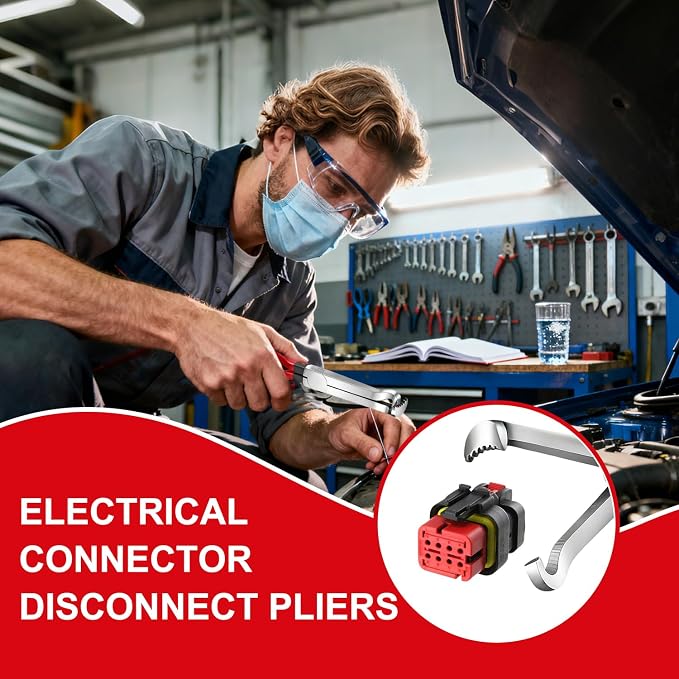 13pcs Electrical Connector Removal Tool - Disconnect Pliers For Vacuum Hose, Fuel Line & Quick Connector Clips, Fast Separate Without Damage